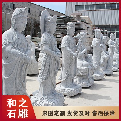 福建石雕佛像厂供应 各种造型石雕观音坐莲雕刻图 专注佛像雕刻20年图5