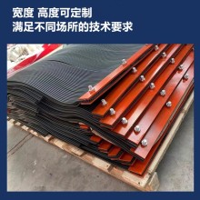 黑色三元乙丙橡胶挡尘帘 美奂橡塑定制 输煤机械防尘降噪抑尘橡胶帘 250*6型胶条多层装订