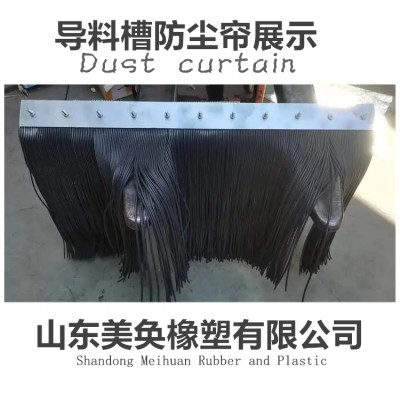 黑色三元乙丙橡胶挡尘帘 美奂橡塑定制 输煤机械防尘降噪抑尘橡胶帘 250*6型胶条多层装订图4