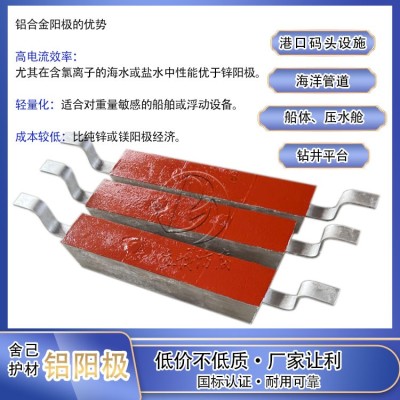 葫芦岛铝合金牺牲阳极生产厂家 闸门铝牺牲阳极35kg图3