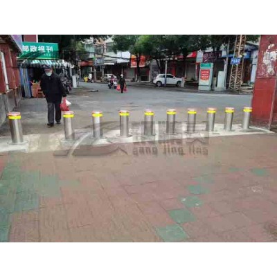 湖北防撞柱 远程遥控升降路桩 预埋式路桩图2