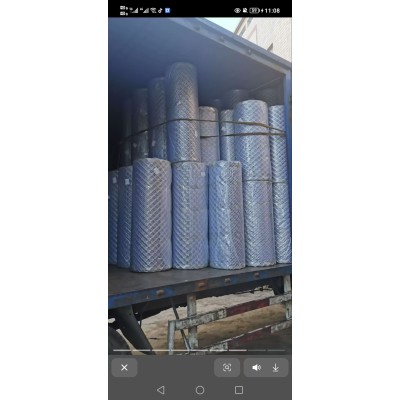 4毫米厚6厘米孔1-2米宽铝合金菱形网铝拉网图2