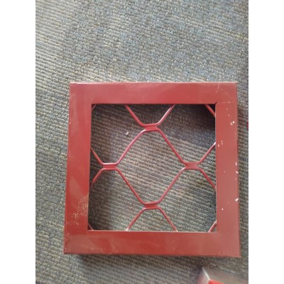 4毫米厚8.5厘米孔铁路屏蔽信号带框铝板网 铝合金美格网 铝花格网片 铝美格网防盗图2