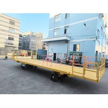 10吨移动拖车底盘 全挂式平板拖车 带护栏