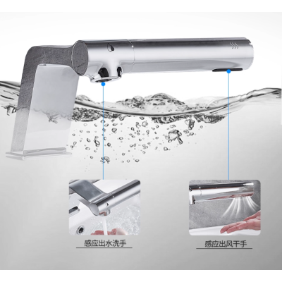 多功能二合一洗手烘干一体机感应水龙头干手器图2