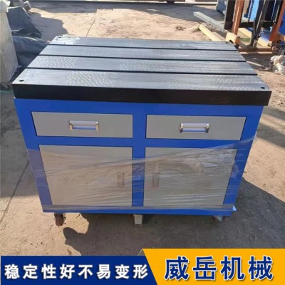 精密度高铸铁实验平台 人工测量精准 T型槽平台 免费设计图纸图2