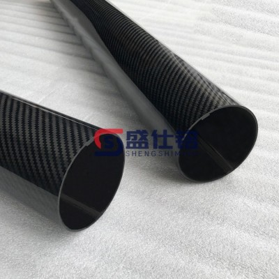 3K碳纤维管 精密斜纹亮光管 碳纤维管材加工图5
