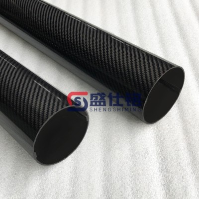 厂家直供3k哑光斜纹碳纤维圆管 高强度碳纤维制品 无乱纹碳纤维管图2