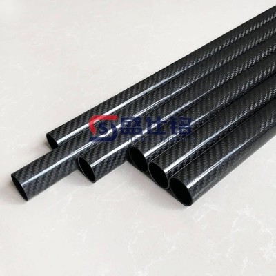 厂家直供3k哑光斜纹碳纤维圆管 高强度碳纤维制品 无乱纹碳纤维管图5