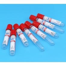 红色管帽含促凝剂PET材质真空采血管_