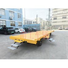 10吨移动拖车底盘 带液压支腿伸缩梯