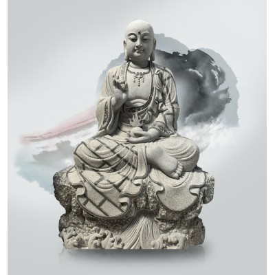 定做一尊石雕地藏菩萨 骑谛听石雕地藏王佛像 比丘相石头刻光头地藏像图2