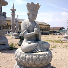 花岗岩三面地藏王菩萨石雕像 青石仿古玄奘人物石雕像 墓地陵园石雕