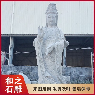 2025石雕观音价格 寺庙佛堂观音殿小型汉白玉石雕观音菩萨 工艺好图4