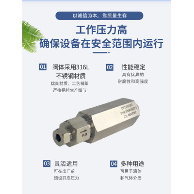 316L不锈钢高压单向阀直通式螺纹立式止回阀批发价防回阀工业级图2