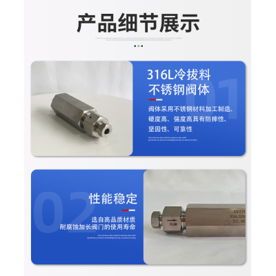 316L不锈钢高压单向阀直通式螺纹立式止回阀批发价防回阀工业级图4
