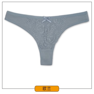 现货外贸女士丁字裤 螺纹棉性感时尚低腰内裤女 跨境temu批发货源图3