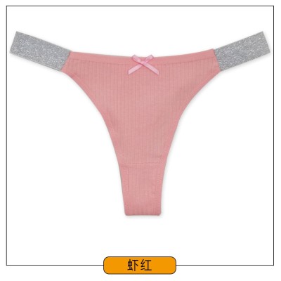 厂家批发女式丁字裤 螺纹棉现货T字裤跨境亚马逊出口货源女士内裤图2
