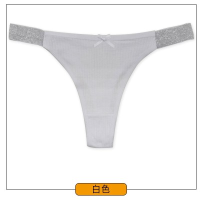 厂家批发女式丁字裤 螺纹棉现货T字裤跨境亚马逊出口货源女士内裤图3