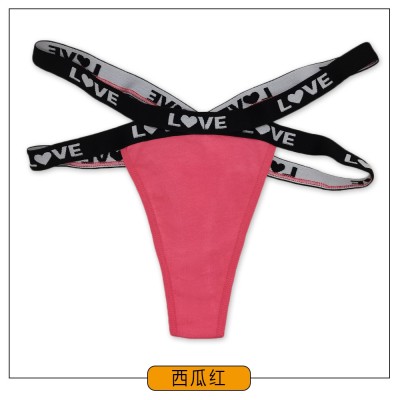 欧美跨境外贸女士内裤 字母弹力带腰头性感情趣女式丁字裤Panties图6