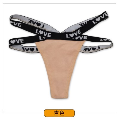 欧美跨境外贸女士内裤 字母弹力带腰头性感情趣女式丁字裤Panties图5
