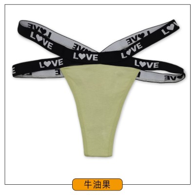 欧美跨境外贸女士内裤 字母弹力带腰头性感情趣女式丁字裤Panties图4