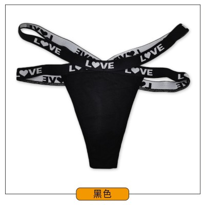 欧美跨境外贸女士内裤 字母弹力带腰头性感情趣女式丁字裤Panties图7