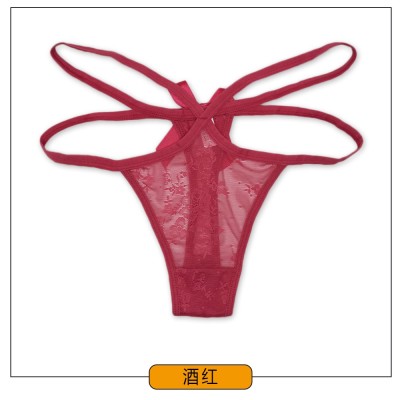 云梦妮女士内裤 性感女士纯色蕾丝丁字裤 跨境外贸厂家批发货源图2