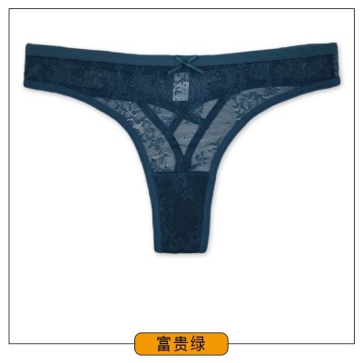 外贸跨境女士内裤Panties 少女性感情趣蕾丝透明镂空女士丁字裤图4