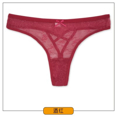 外贸跨境女士内裤Panties 少女性感情趣蕾丝透明镂空女士丁字裤图5