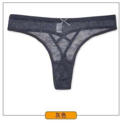 外贸跨境女士内裤Panties 少女性感情趣蕾丝透明镂空女士丁字裤图6