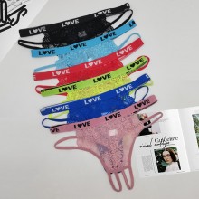 云梦妮跨境电商女士丁/T字裤开裆裤性感外贸丁字裤蕾丝女式内裤