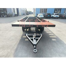 12吨骨架式平板拖车 带角锁刹车全挂车