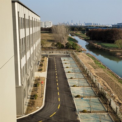 苏州仓库堆放区划线 苏州消防网格线登高面划线 苏州工业园区人行道地面画线图4