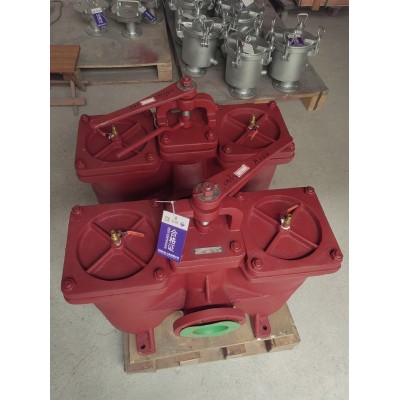 船用双联粗水滤器 船用双联油滤器 铸铁双联粗油滤器CB/T425图2