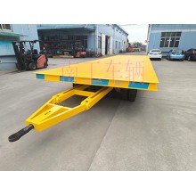 30吨重型12米牵引平板拖车 全挂车橙