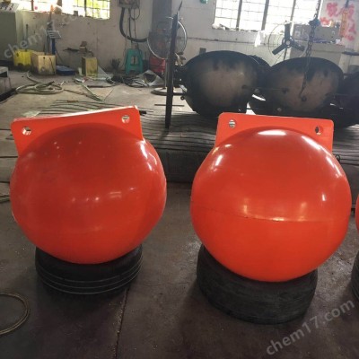 单点定位水上警示标志800浮球 可贴反光条塑料浮球图2