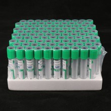 绿色管帽含肝素锂抗凝剂PET材质真空采血管_抽血管