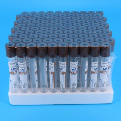 棕色管帽含肝素钠抗凝剂PET材质真空采血管_抽血管图1